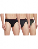 Van Heusen Men Cotton Brief Pack Of 2 (10003_Peat, Anthra Mel, Pure Black-S_Black_S)