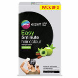 Godrej Expert Easy 5 Minute Shampoo Hair Color Sachet, 75Ml (Pack Of 3) – 1.00 Natural Black