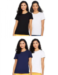 Amazon Brand – Symbol Women’S Regular T-Shirt (Pack Of 4) (Symteepo4-A_Multicolor 10 S)