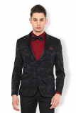 Van Heusen Men’S Notch Lapel Slim Fit Blazer (Vdbzeskfu30346_Black_40)
