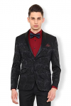 Van Heusen Men’S Notch Lapel Slim Fit Blazer (Vdbzeskfu30346_Black_40)