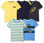Amazon Brand – Jam & Honey Boy’S Regular T-Shirt (Aw20Bts-Hs-Po5_Multicolor 2 6-7 Years)