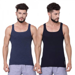 Levi’S Men’S 100% Cotton 100 Ca Solid Sports Rib Vest (Pack Of 2)