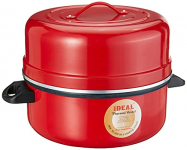 Ideal Aluminium Cookware Choodarapetti, 1.5 Kg, Silver & Red