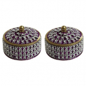 Angelic Brass Jewellery Box (Purple)