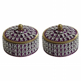 Angelic Brass Jewellery Box (Purple)