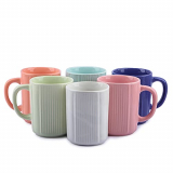 Anwaliya Army Series Ceramic Coffee Mugs, 260 Ml, Set Of 6, Multi Square