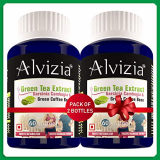 Alvizia Garcinia Cambogia Hca With Green Tea, Green Coffee Bean & Black Pepper (60 Softgel Capsules – Pack Of 2, 2 Month Supply)