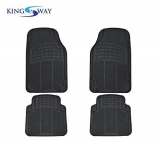 Kingsway Rubber Foot Mats For Honda Jazz (Model 2018 Onwards) (Black, Set Of 4)