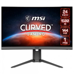 Msi Optix G24C6P Curved Gaming Monitor – 24 Inch (60.9 Cm), Fhd, 1Ms, 1500R, Va, 144Hz, Amd Free-Sync, Tilt/Pivot/Swivel/Height Adjustable, Less Blue Light, Vesa Mounting, Display Port, Hdmi