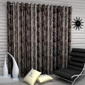 Fashion String 4 Pieces Door Curtain Set, 7 Feet Long, Brown