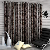 Fashion String 4 Pieces Door Curtain Set, 7 Feet Long, Brown