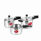 Pigeon By Stovekraft 14231 Non Induction Inner Lid Aluminium Pressure Cooker, 2, 3, 5 Litre, Silver, Large