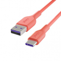 Playa By Belkin Super-Fast Charging Usb To Usb-C Cable, Usb Type-C To Usb A 2.0 Mail Cable For Huawei,Honor, Note10, S10,S10 Plus, Pixel 3, Ipad Pro And More, 5Amp, 3.3 Feet (1 Meter),Living Coral