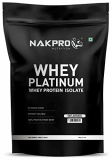 Nakpro Platinum 100% Whey Protein Isolate | 29.70G Protein, 6.80G Bcaa | Easy Mixing, (Unflavour, 500 G)