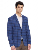 Van Heusen Men’S Notch Lapel Regular Fit Blazer (Vsbzlrgfy84347_Blue_40)