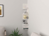 Forzza Vincent Wall Shelf (Matt Finish, White)