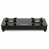 Lifelong Llgs912 Automatic Ignition 2 Burner Gas Stove With 6Mm Toughened Glass Top, Automatic Ignition (Doorstep Service, 1 Year Warranty, Black)
