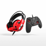 Ant Esports H520W Gaming Headset Red + Gp100 Wired Game Pad
