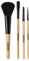 Amazon Brand – Solimo Makeup Brushes With Wooden Handle, Set Of 4