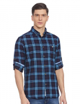 Amazon Brand – House & Shields Men’S Checkered Regular Fit Shirt (A2-Hs-Inck-11_Lt Blue M)