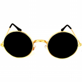 Criba Gradient Wayfarer Unisex Sunglasses – (Round Gld Blk_Crlk15|40|White Color Lens)