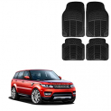 Kandid Black Rubber Floor Mats Universal Fit Front & Rear Car Mat For Land Rover Discovery Sport (Set Of 4)