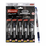 Reynolds Ball Pen I Lightweight Ball Pen With Comfortable Grip For Extra Smooth Writing I School And Office Stationery | Dynagrip 5 Ct Box – Blue, (2153075)