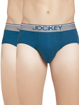 Jockey Seaport Teal Square Cut Brief Pack Of 2 : Style # 8037