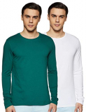 Amazon Brand – Symbol Men’S Solid Regular T-Shirt (Ss19Tsfsrnpo2-2_White + Viridian S)