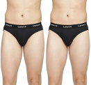 Levi’S Men’S Cotton 100 Ca Regular Fit Plain Brief (# Style-002A, Black, Small)