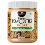 Neuherbs All Natural Peanut Butter With The Power Of Omega-3, Gluten Free, Non-Gmo | 30G Protein – 400 G (Unsweetened)