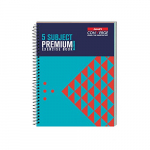 Luxor 5 Subject Spiral Premium Exercise Notebook, Single Ruled – (18Cm X 24Cm), 250 Pages