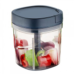 Leawall� Kitchen Product Jumbo Vegetable Chopper; Cutter; Lid For Kitchen; 5 Ss Blades + Whisker Blade (900 Ml Multi Color)
