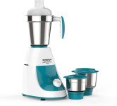 Maharaja Whiteline Turbo Prime Classic Mixer Grinder, 600 W, 3 Jars, White & Blue Mx-2390 600 Mixer Grinder (3 Jars, White, Blue)