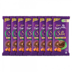 Cadbury Dairy Milk Silk Roast Almond With Whole Nuts Chocolate Bar, 58G – Pack Of 8