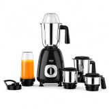 Milton Artis Mixer Grinder, Isi Certified, Grindstone Blade Technology, 5 Jar, 1000 W (22000 Rpm), 5 Yr Motor Warranty, 2 Yr Product Warranty I Black