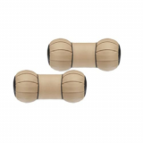 Kingsway Dumbell Shape Car Neck Rest Pillow For Hyundai Santa Fe (Model 2017)(Beige, Set Of 2, Leatherette)