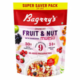 Bagrry’S Crunchy Muesli Fruit N Nut With Cranberries 750 Gm Pouch