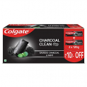 Colgate Charcoal Clean Black Gel Toothpaste, Pack Of 240G (120G X 2) Deep Clean Colgate Toothpaste With Bamboo Charcoal & Wintergreen Mint For Plaque Removal, Deep Clean & Tingling Fresh Mouth Experience