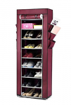 Paffy 9 Layer Ppcp Portable Multi Utility Shoe Rack Organizer (Paffy-9L-Red-Fba)