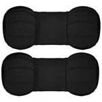 Kingsway Dumbell Shape Car Neck Rest Pillow For Mahindra Xuv 500 (New Model) (Black, Set Of 2, Leatherette)