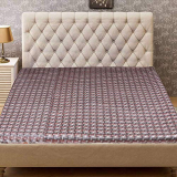 Heart Home Checkered Design Pvc Waterproof Double Mattress Protector 6 Ft X 6.5 Ft (Brown)- (Cthh03988)