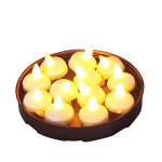 Fkonline Flameless Plastic Waterproof Candle, Float On Water Led Tea Lights For Diwali , Christmas Decoration, Functions, Wedding, Spa – (Pack Of 12, Warm White)