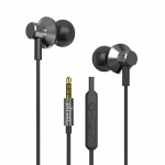 Ptron Pride Lite Hbe (High Bass Earphones) In-Ear Wired Headphones With In-Line Mic, 10Mm Powerful Driver For Stereo Audio, Noise Cancelling Headset With 1.2M Tangle-Free Cable & 3.5Mm Aux (Grey)