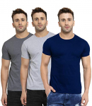 Scott International Men’S Regular Fit T-Shirt (Pack Of 3) (Ss20-3Rn-Bu-Gr-Ch-M_Assorted_Medium)