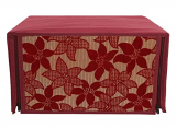 Kuber Industries Velvet Flower Printed Microwave Oven Cover,30 Ltr. (Maroon)-Hs43Kubmart26055, Standard