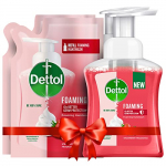 Dettol Foaming Handwash Pump + Refill Combo, Strawberry (250Ml + 200Ml) Pack Of 2 | Rich Foam | Moisturizing Hand Wash | Soft On Hands