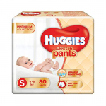 Huggies Ultra Soft Pants, Small Size Premium Baby Diapers, 80 Counts