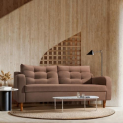 Duroflex Ease Plus – 3 Seater Sofa Set For Living Room | 3 Year Warranty | Premium Wooden Frame Sofa | Anti-Pilling Fabric, Fade & Termite Resistant | Comfortable & Durable Couch – Cocoa Brown
